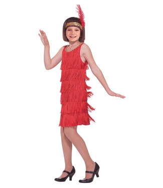 Red Flapper Costume - Girls