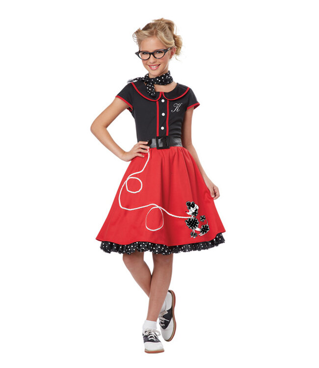 50's Sweetheart Red Costume - Girls