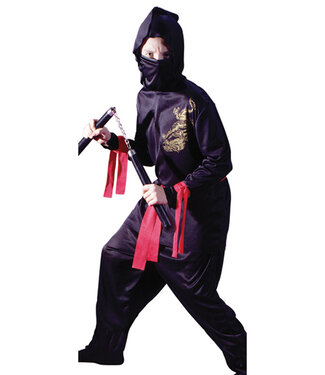 FUN WORLD The Black Ninja Costume - Boys