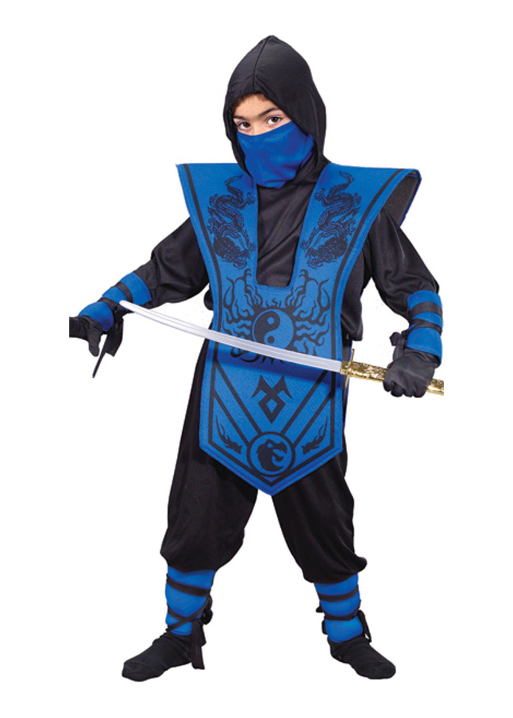 FUN WORLD Complete Ninja Blue Costume - Boys