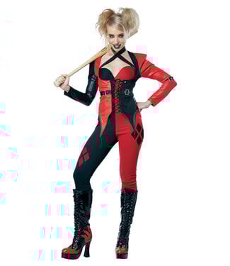 Psycho Jester Chick Costume - Women's