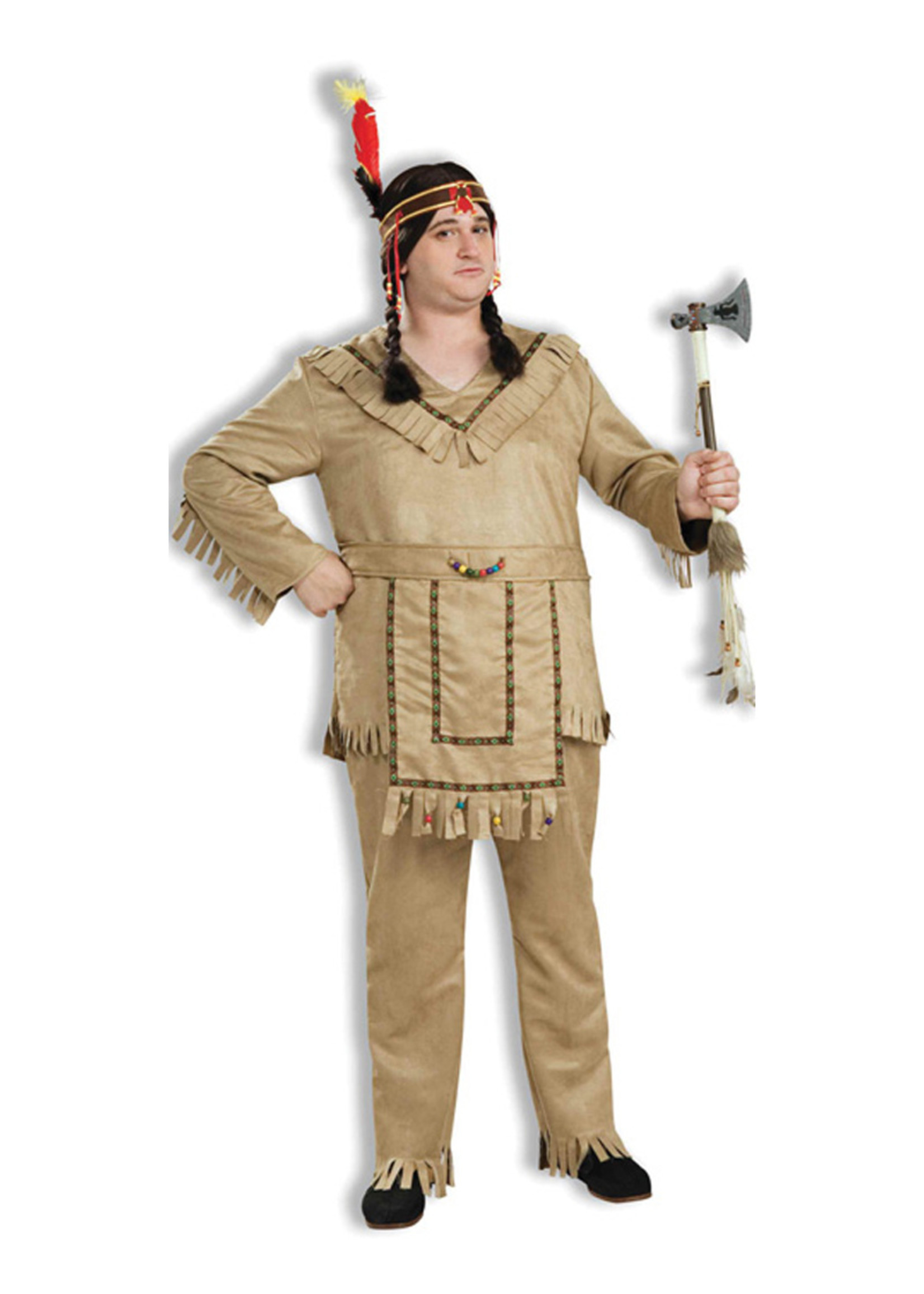 Native American Brave Costume - Men's Plus - Party On!