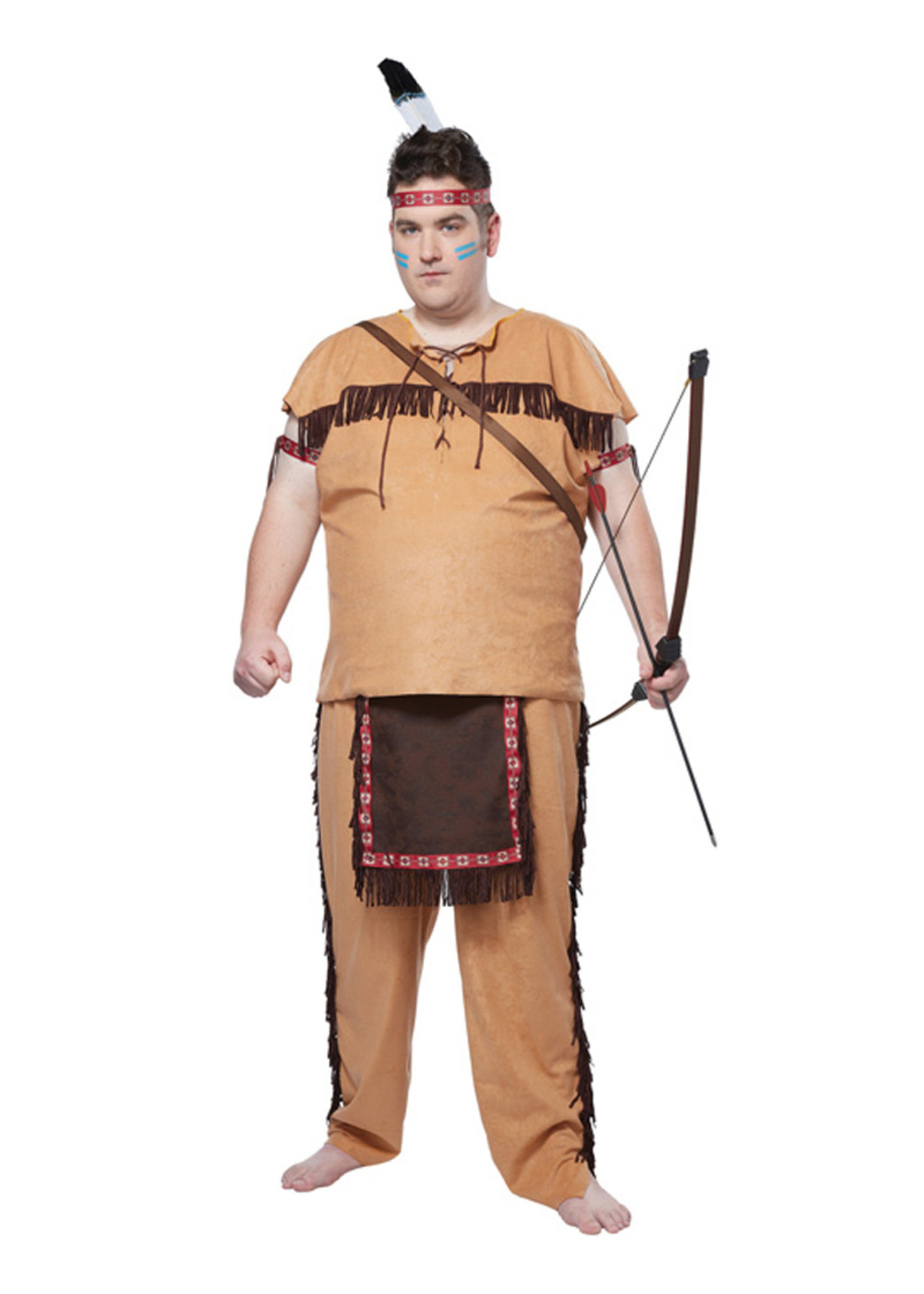 Native American Brave Costume - Men's Plus