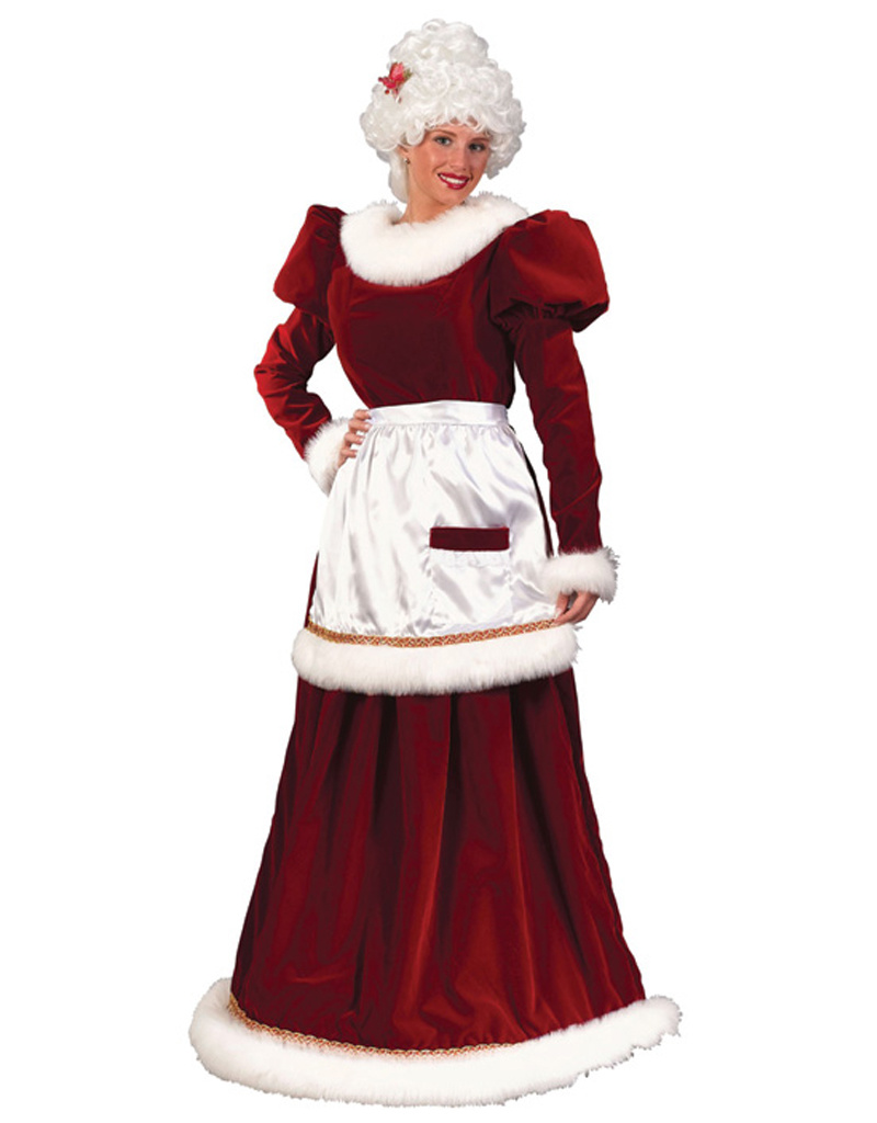 Velvet Mrs Claus Costume Womens Party On 2643