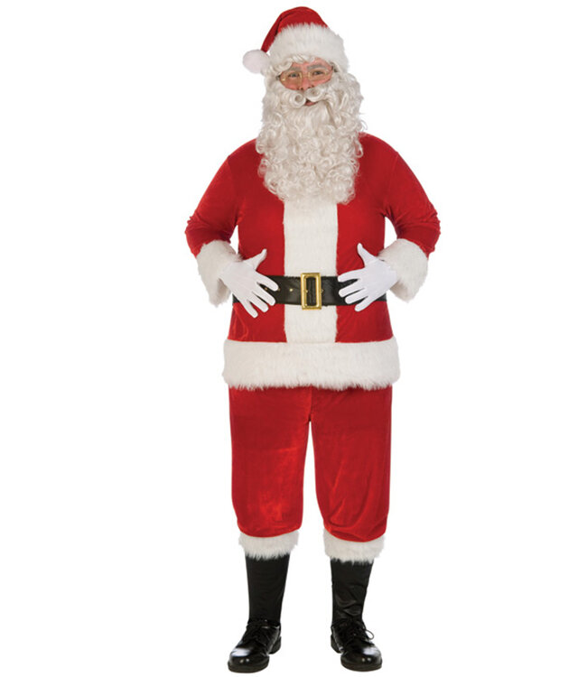 FORUM NOVELTIES Plush Santa Suit Costume - Men's Plus