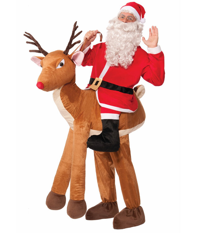 FORUM NOVELTIES Santa Ride-A-Reindeer Costume - Men's