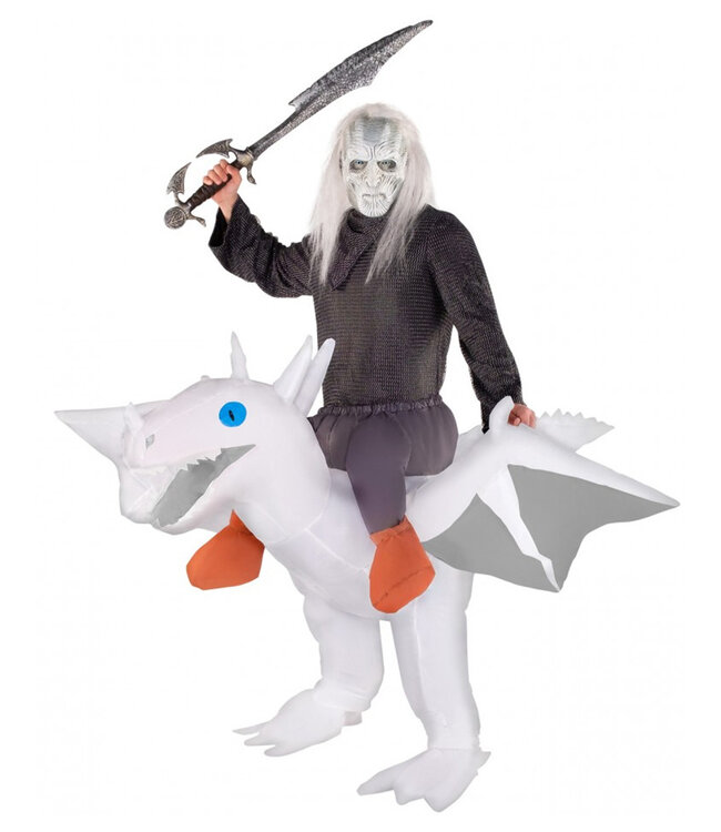 Ride On White Dragon Inflatable - Adult