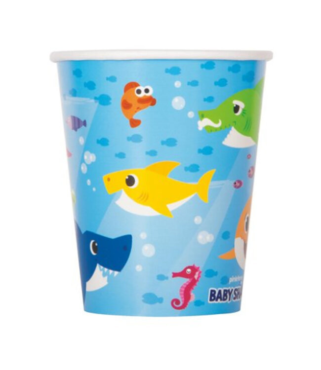 UNIQUE INDUSTRIES INC Baby Shark Paper 9oz Cups - 8ct