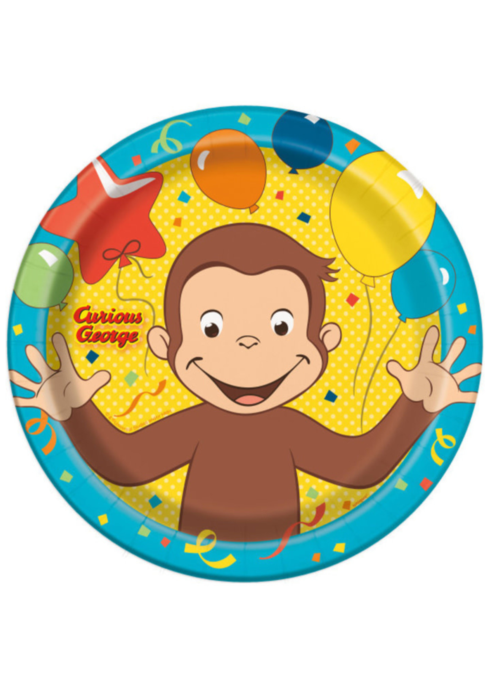 UNIQUE INDUSTRIES INC Curious George 9in Luncheon Plates - 8ct