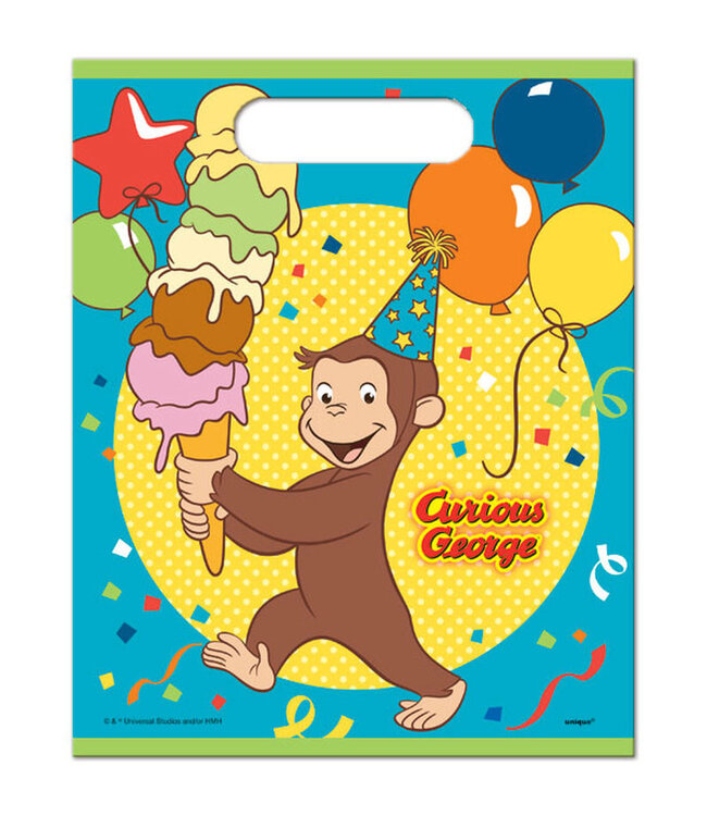 UNIQUE INDUSTRIES INC Curious George Loot Bags - 8ct