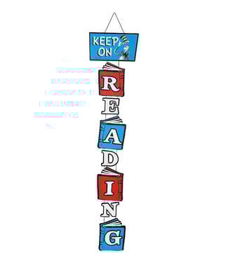Dr. Seuss Hats Off To Reading Door Sign