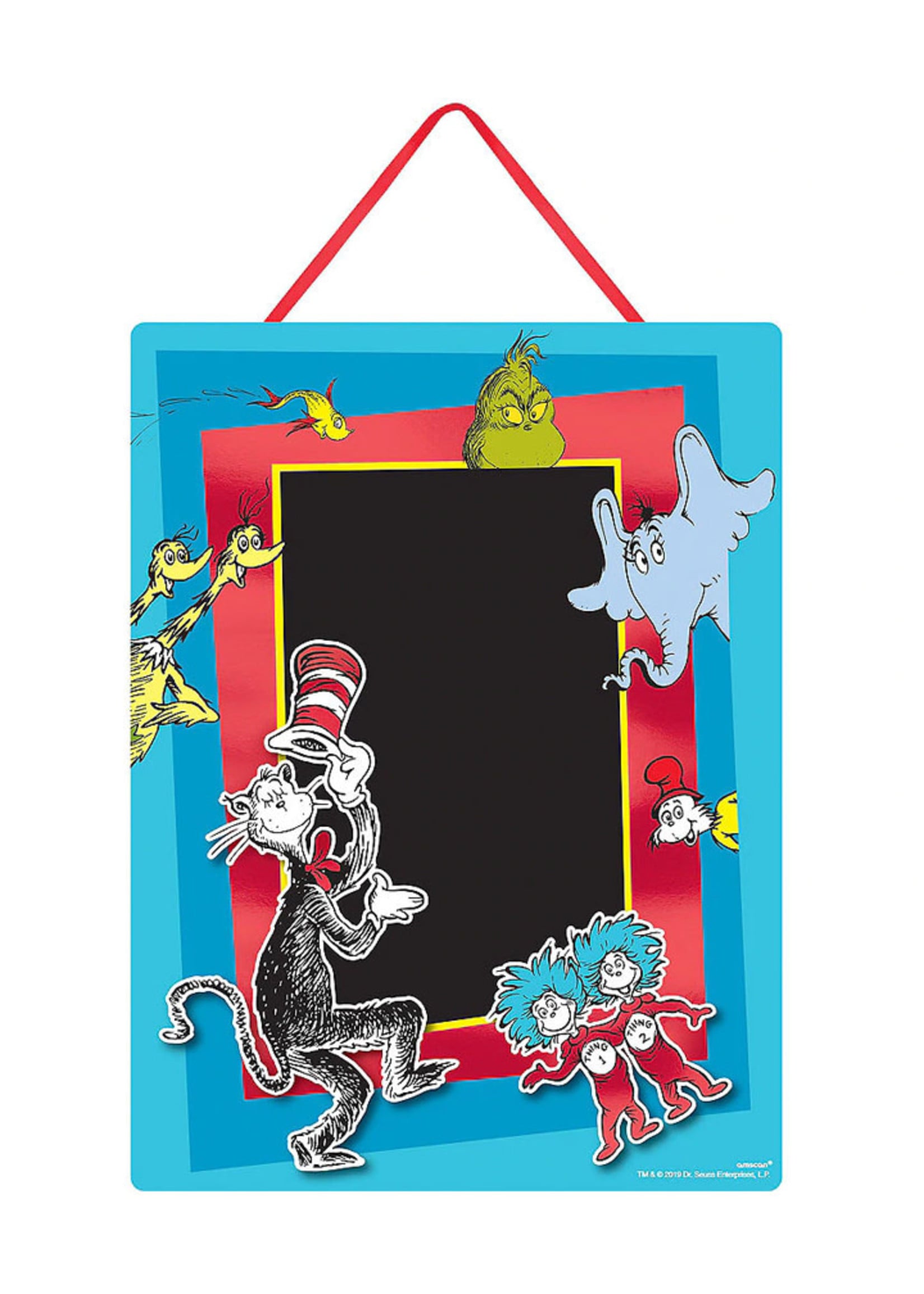 Dr. Seuss Chalkboard Easel Sign - Party On!
