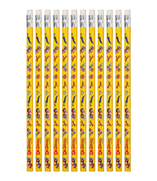 Dr. Seuss Yellow Cat in the Hat Pencils - 12ct