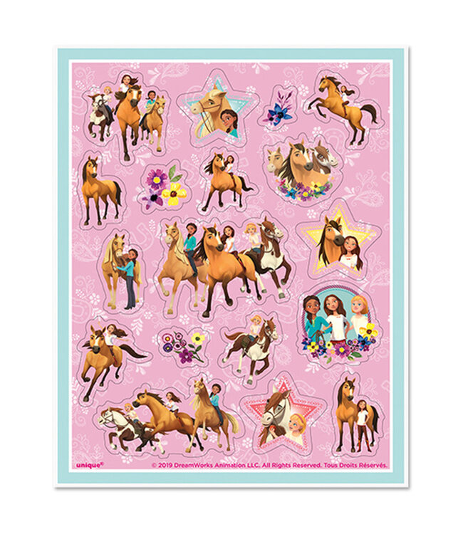 UNIQUE INDUSTRIES INC Spirit Riding Free Sticker Sheets - 4ct