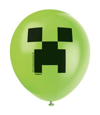 UNIQUE INDUSTRIES INC Minecraft Latex Balloons - 8ct