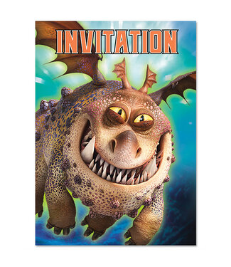 UNIQUE INDUSTRIES INC How to Train Your Dragon Invitations - 8ct