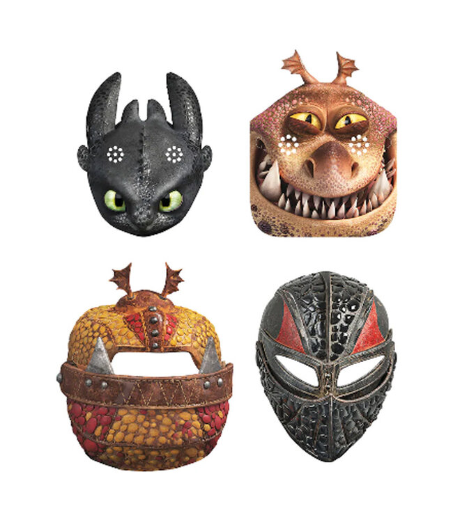 UNIQUE INDUSTRIES INC How to Train Your Dragon Party Masks - 8ct