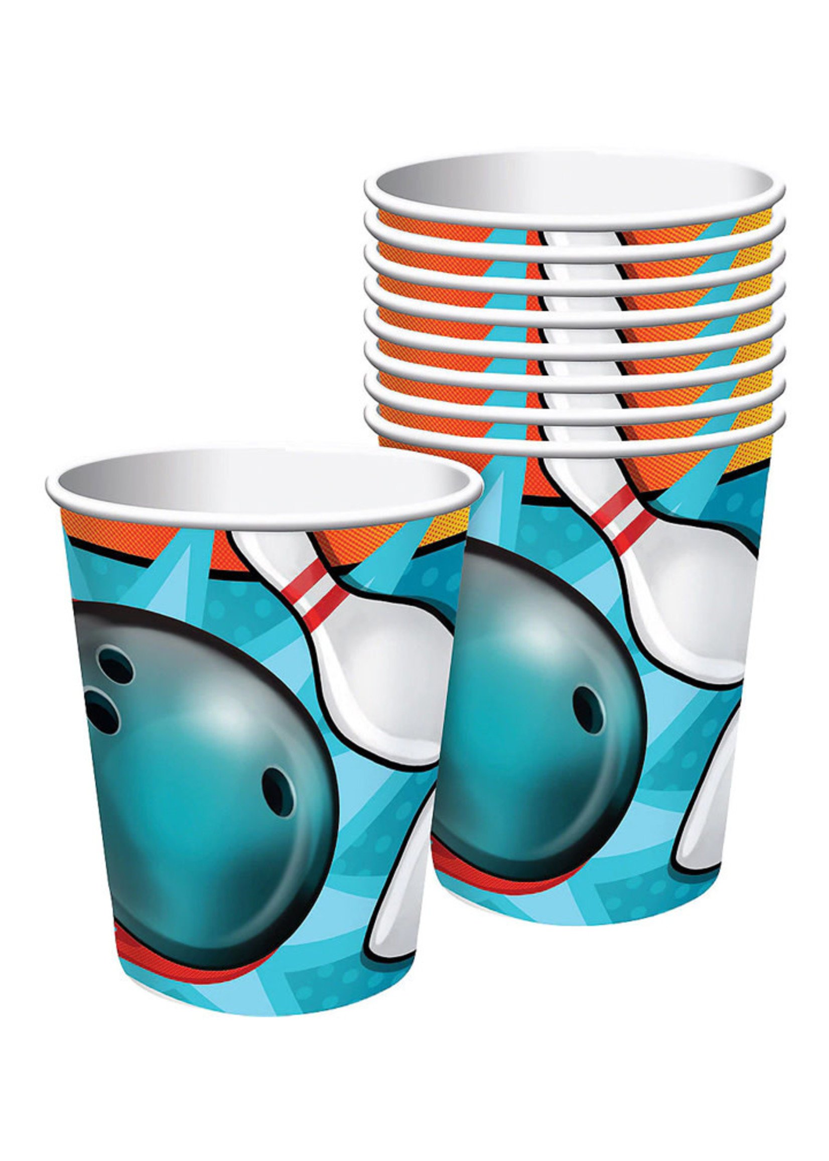 Bowling 9oz Paper Cups - 8ct