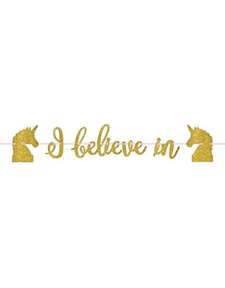 magical unicorn letter banner party on