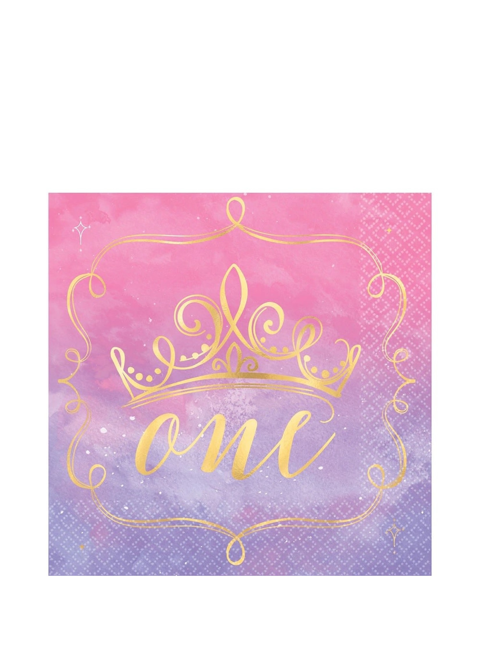 Disney Princess "Once Upon a Time" 1st Birthday Lunch Napkins - 16ct