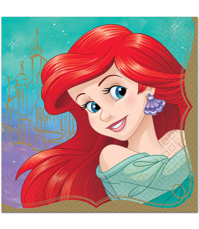 Disney Princess Ariel Lunch Napkins - 16ct