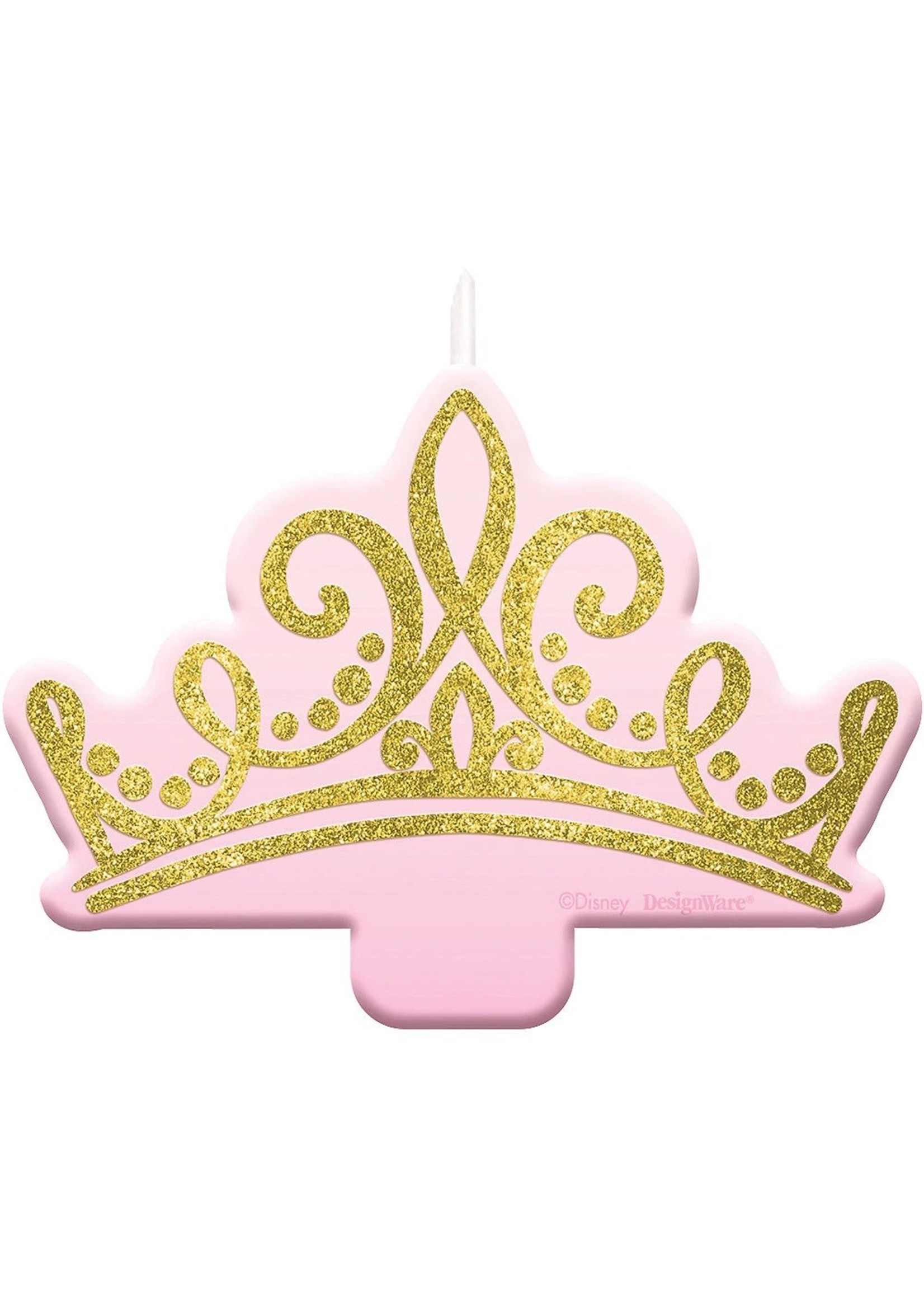 Glitter Disney Princess Once Upon a Time Crown Candle
