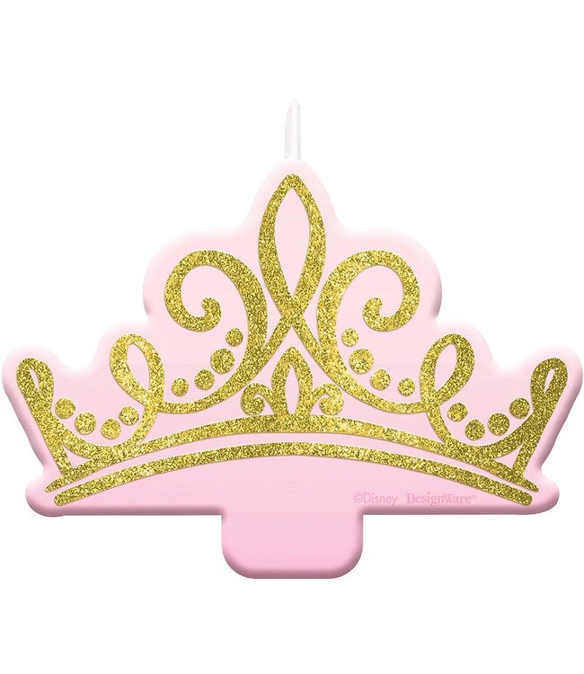 Glitter Disney Princess Once Upon a Time Crown Candle