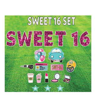 Rental Yard Card "Sweet 16" - Store Pick Up ONLY