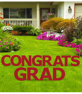 Congrats Grad Red Yard Signs