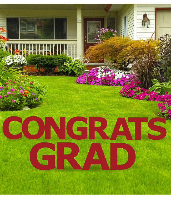 Congrats Grad Red Yard Signs