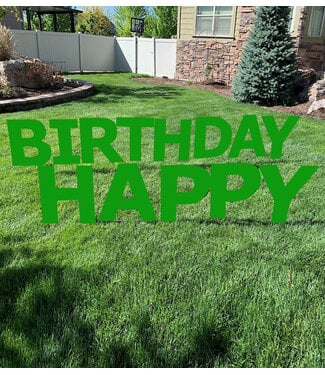 Happy Birthday Green Yard Signs