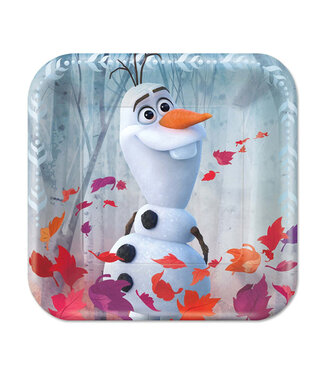 Amscan Frozen Metallic Dessert Plate - 7 inch - 8ct