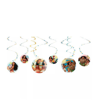 Moana Swirl Decorations 8ct