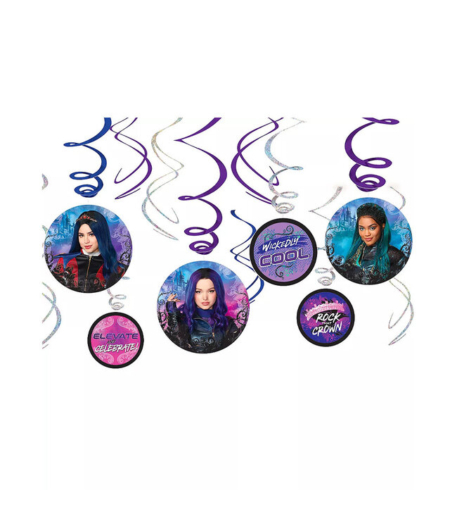 Descendants 3 Swirl Decorations 12ct