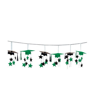 Green 3-D Foil Garland - 12ft