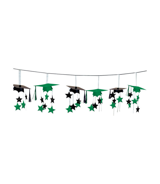 Green 3-D Foil Garland - 12ft