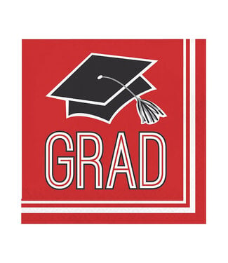 Creative Converting Red Grad Lunch Napkins, 36 ct