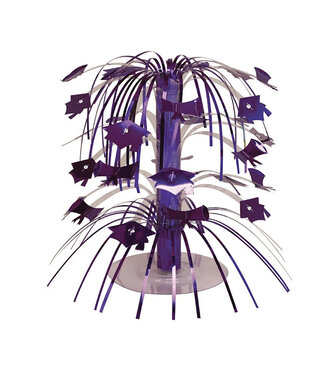Creative Converting Grad Cap Mini Cascade Centerpiece - Purple