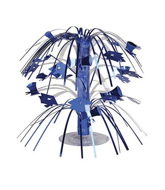 Creative Converting Grad Cap Mini Cascade Centerpiece - Blue