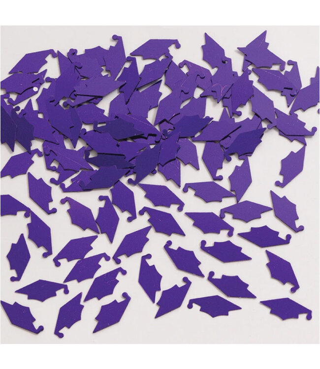 Creative Converting Purple Mortarboard Graduation Confetti - 0.5 oz