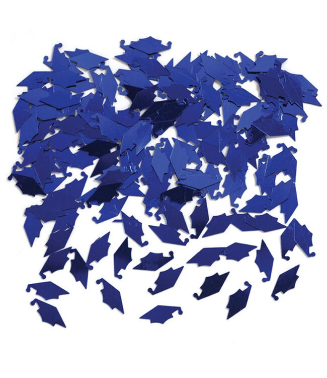 Creative Converting Blue Mortarboards Graduation Confetti - 0.5 oz