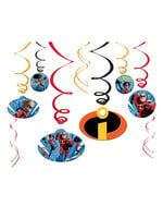 Incredibles 2 Swirl Decorations 12ct