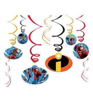 Incredibles 2 Swirl Decorations 12ct