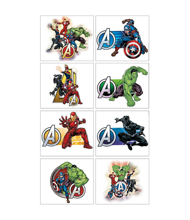 Marvel Powers Unite Tattoos 1 Sheet