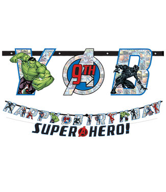 Marvel Powers Unite Personalized Birthday Banner Kit 2ct