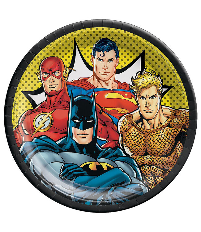 Justice League Heroes Unite Lunch Plates 8ct