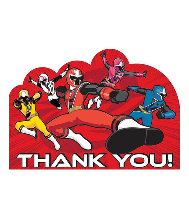 Power Rangers Ninja Steel Thank You Cards - 8ct