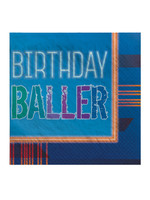 Birthday Baller Beverage Napkins 16ct