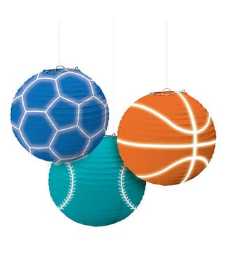 Birthday Baller Paper Lanterns 3ct