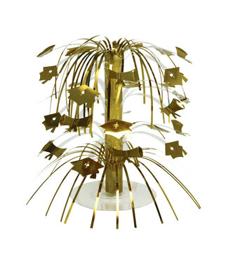 Creative Converting Grad Cap Mini Cascade Centerpiece - Gold
